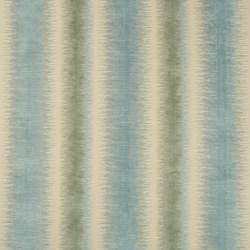 Sample 8018115-13 Bromo Velvet Seafoam Stripes Brunschwig and Fils Fabric