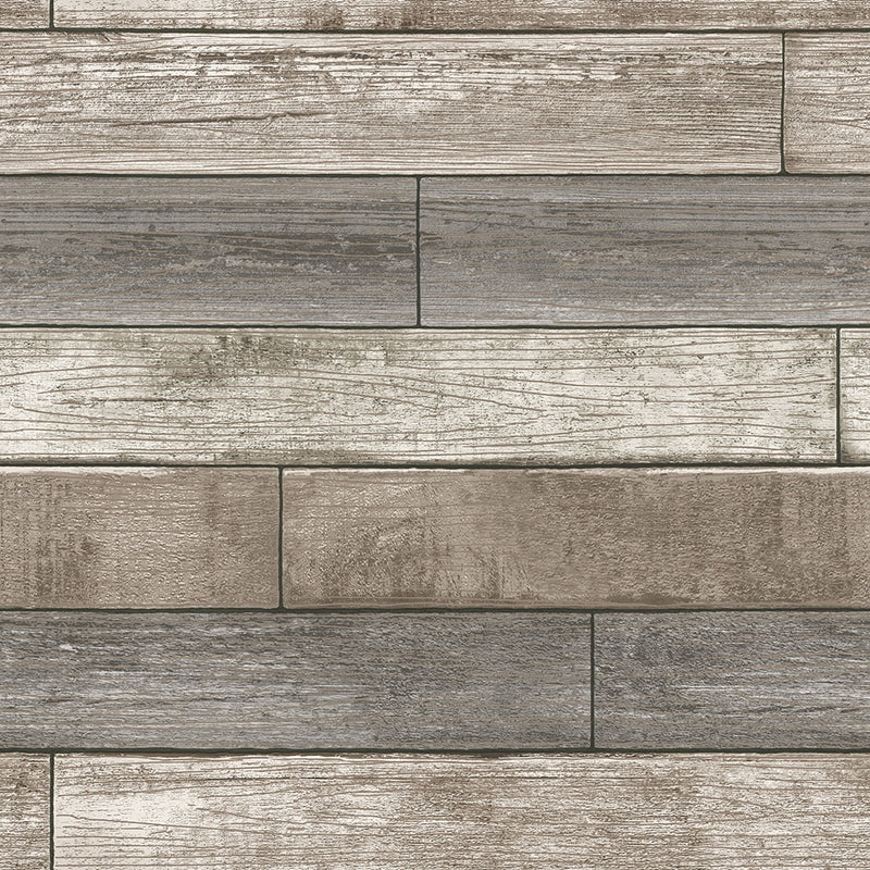 Sample 3115-NU1690 Farmhouse, Emory Multicolor Reclaimed Wood Plank by Chesapeake Wallpaper