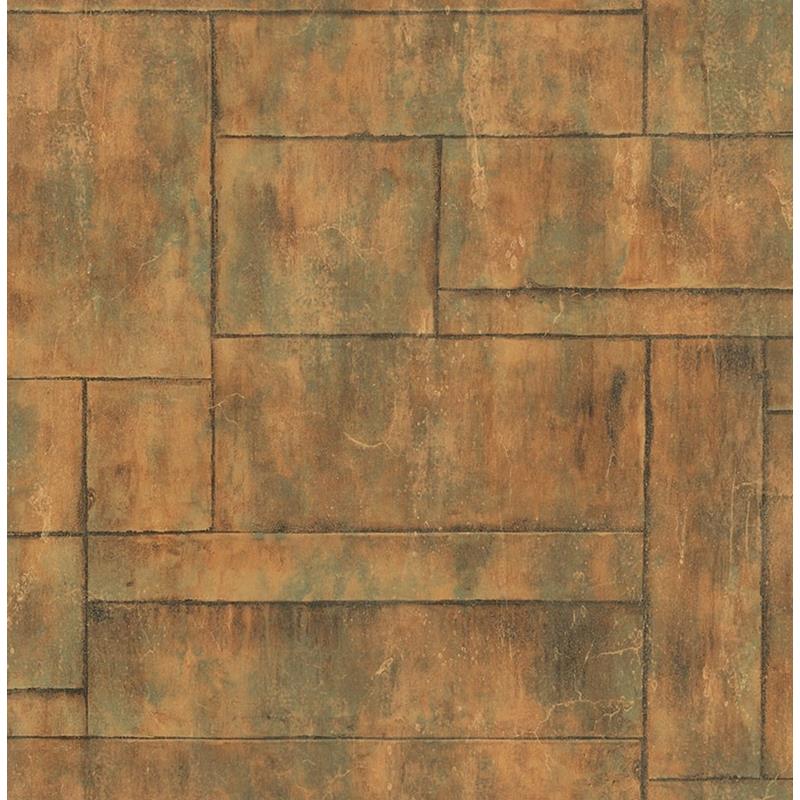 Purchase MW31601 Metalworks Copper Blocks by Seabrook Wallpaper