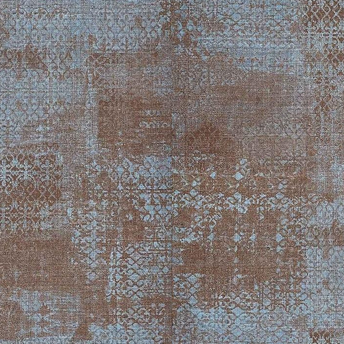 Acquire M5663 Via Della Seta Allover Nero Blue Ironwork Texture Brewster Wallpaper