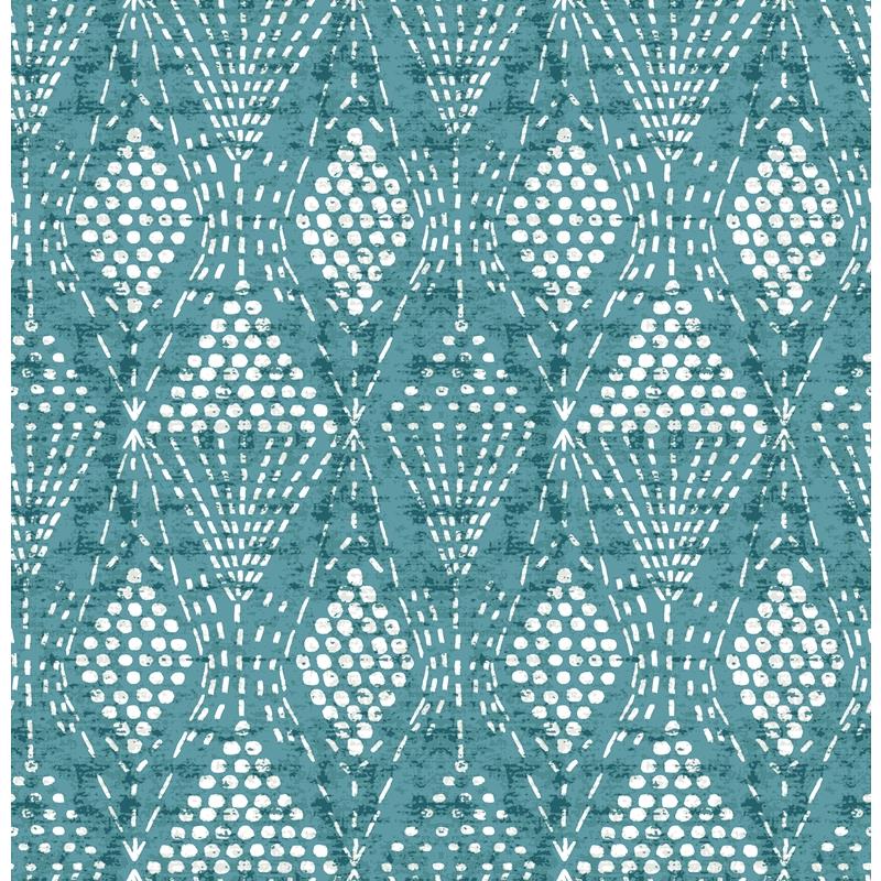 Sample 4081-26318 Happy, Grady Teal Dotted Geometric by A-Street Prints Wallpaper