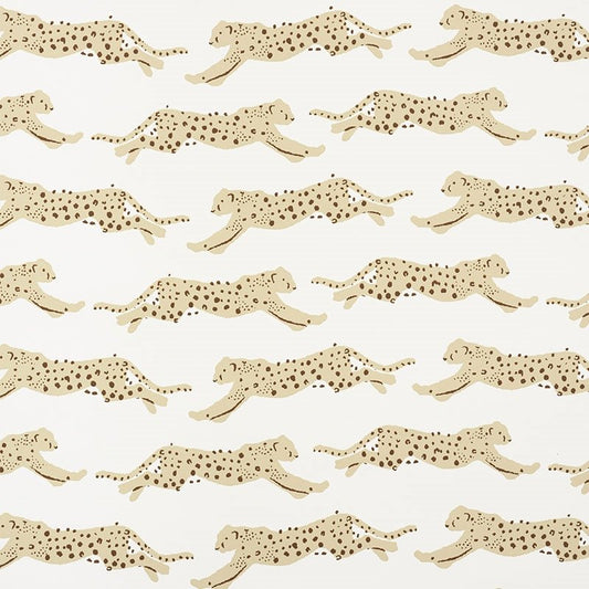 Buy 5009591 Leaping Leopards Sand Schumacher Wallpaper