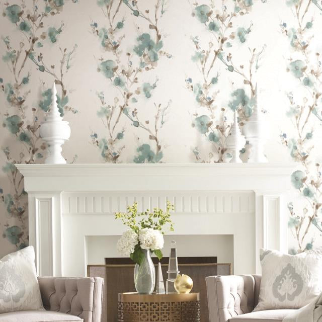 Order Psw1102Rl Simply Candice Botanical Blue Peel And Stick Wallpaper