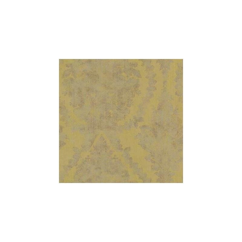 Sample - HS7956 Ronald Redding 24 Karat, Charleston Damask Wallpaper Yellow by Ronald Redding