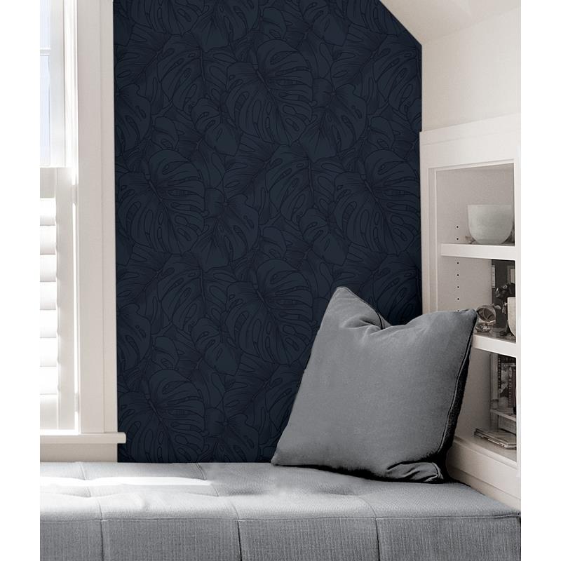 SLS3978 Scott Living Indigo Borneo Peel &amp; Stick Wallpaper by NuWallpaper5