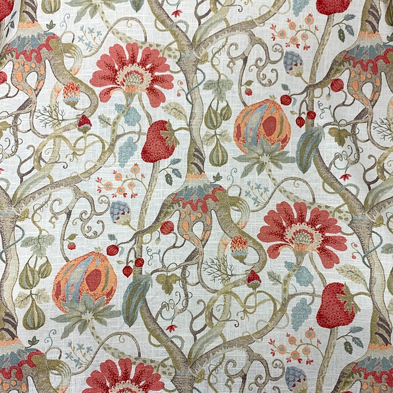 Sample 10261 Rooted Sunset, Multicolored, Light Blue, Orange by Magnolia Fabric