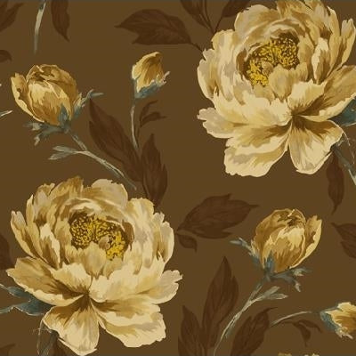 Save CB11007 Ave Marie Brown Floral by Carl Robinson Wallpaper