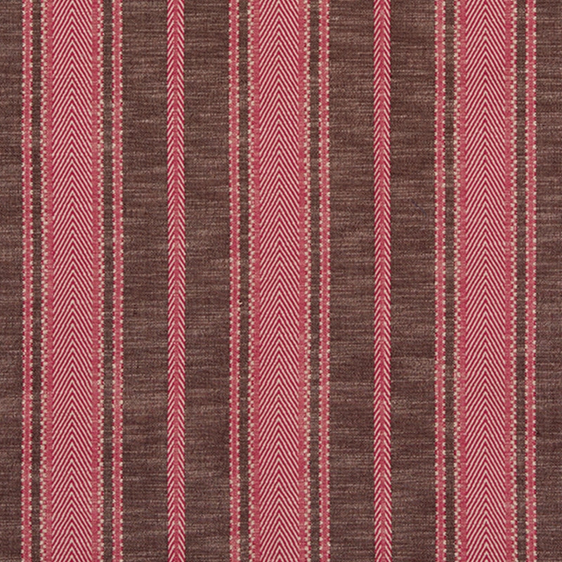 Purchase sample of 71910 Zina Stripe, Berry by Schumacher Fabric