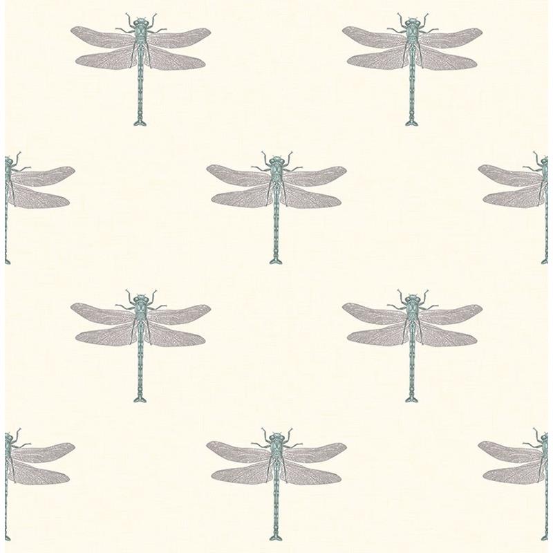 Sample TA20302 Tortuga, Black, Dragonfly by Seabrook Wallpaper