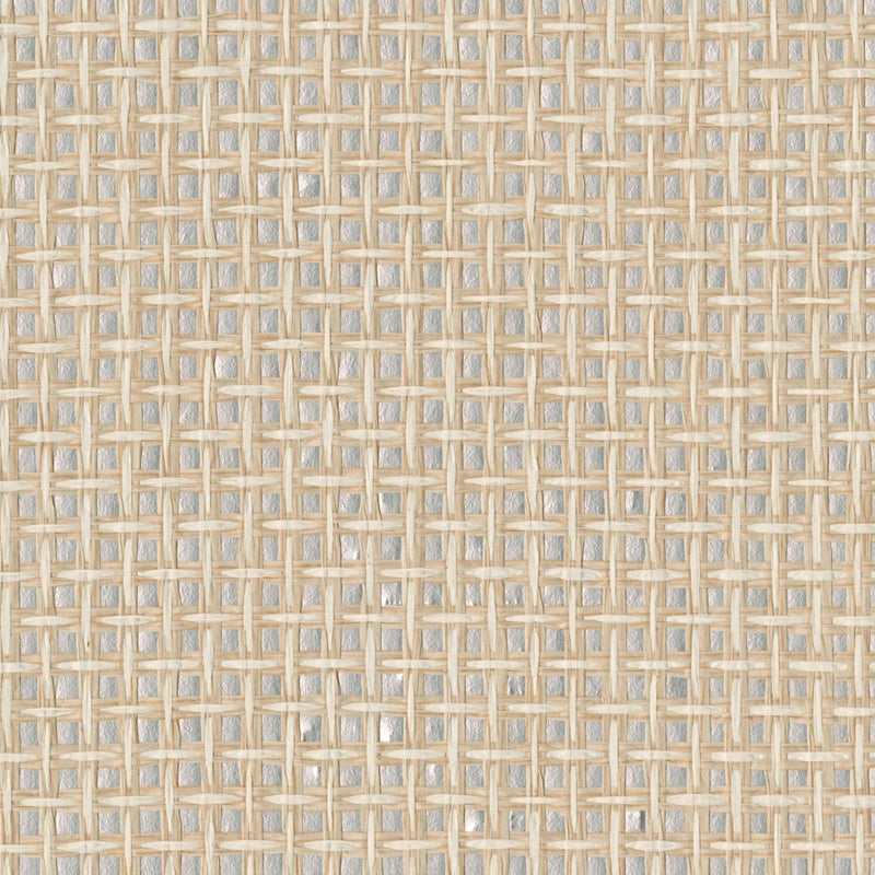 Sample 2972-54774 Loom, Aki Silver Paper Weave Basketweave Grasscloth Wallpaper by A-Street Prints Wallpape