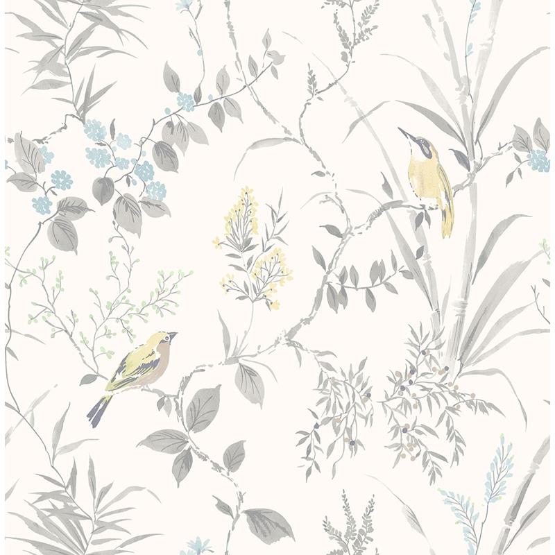Sample 3117-24172 Imperial Garden Grey Botanical The Vineyard by Chesapeake