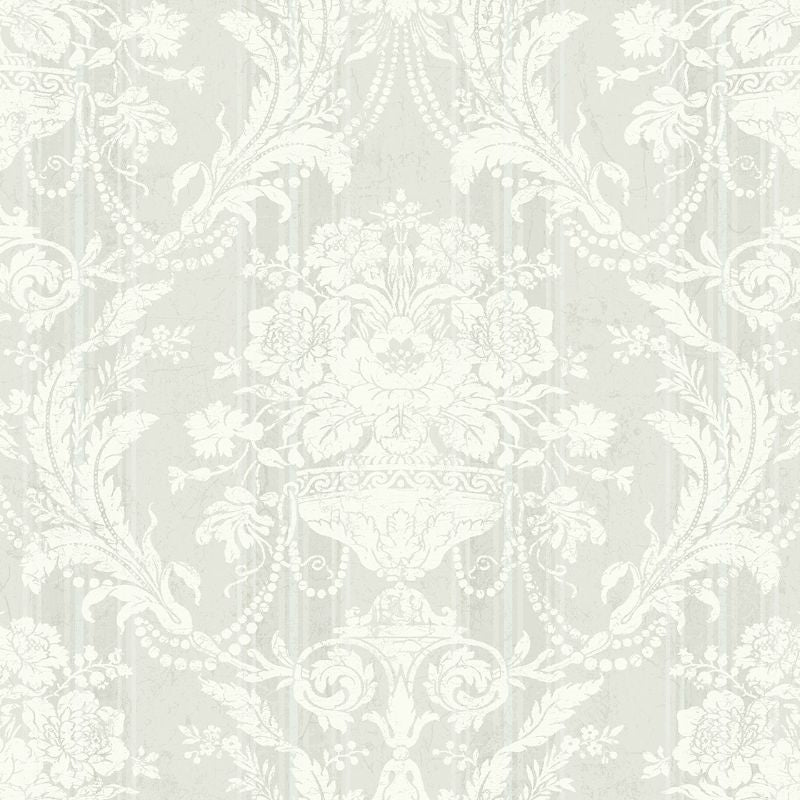 Buy AM90908 Mulberry Place Damask Stripe by Wallquest Wallpaper