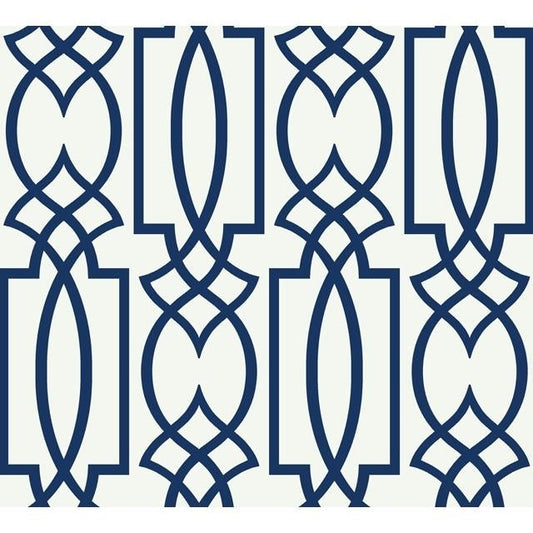 Find CM2383 Large Lattice Cobalt Blues by Inspired by Color Wallpaper