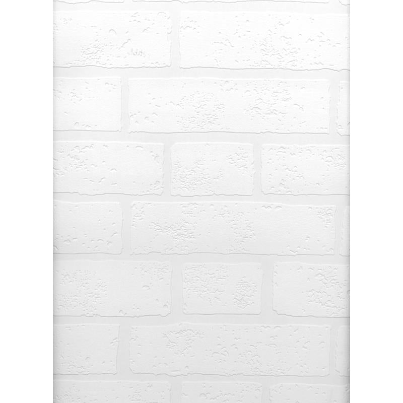 Sample 2780-99423 Paintable Solutions 5, Bridgers Paintable Brick Wallpaper by Brewster