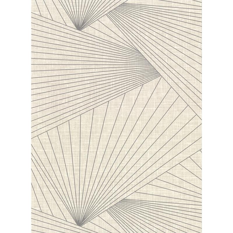 Sample 2921-50407 Warner Textures IX 2754 Main Street, Berkeley Eggshell Geometric Faux Linen Wallpaper by