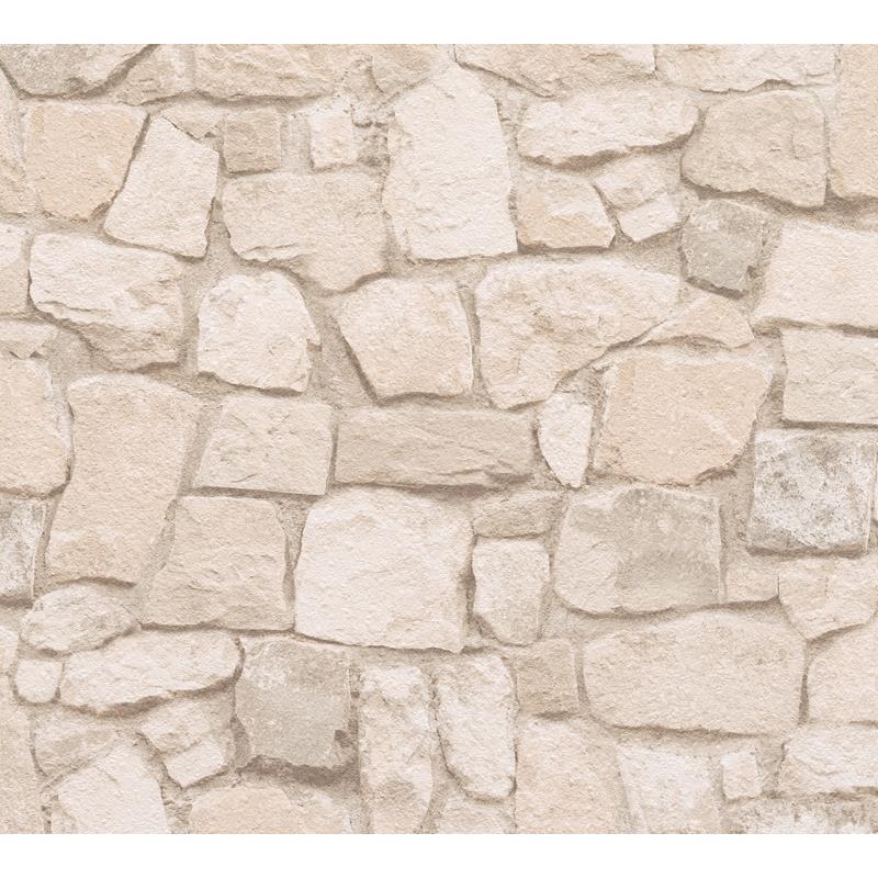 AS692429 AS Creation Morris Beige Natural Stone Wallpaper by NuWallpaper