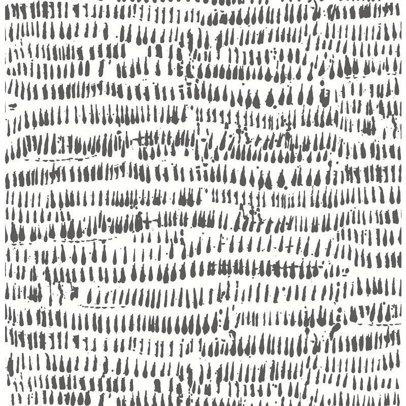 Sample 2904-24354 Fresh Start Kitchen and Bath, Runes Black Brushstrokes Wallpaper by Brewster