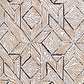 Sample 6280-02WP Parquetry, Brown Taupe on White by Quadrille Wallpaper