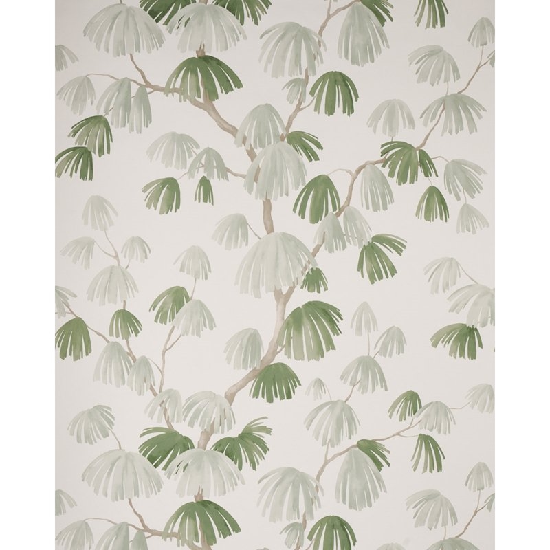 Save on 5008332 Weeping Pine Sage Schumacher Wallcovering Wallpaper