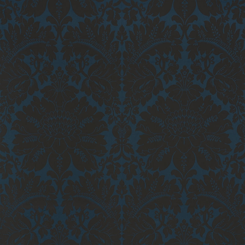 Purchase sample of 71280 Maggiore Damasco, Midnight by Schumacher Fabric