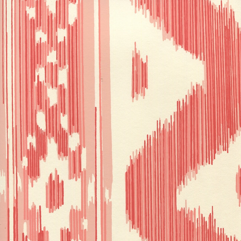 Sample 2020-02OWP Bali Hai, Salmon on Off White by Quadrille Wallpaper