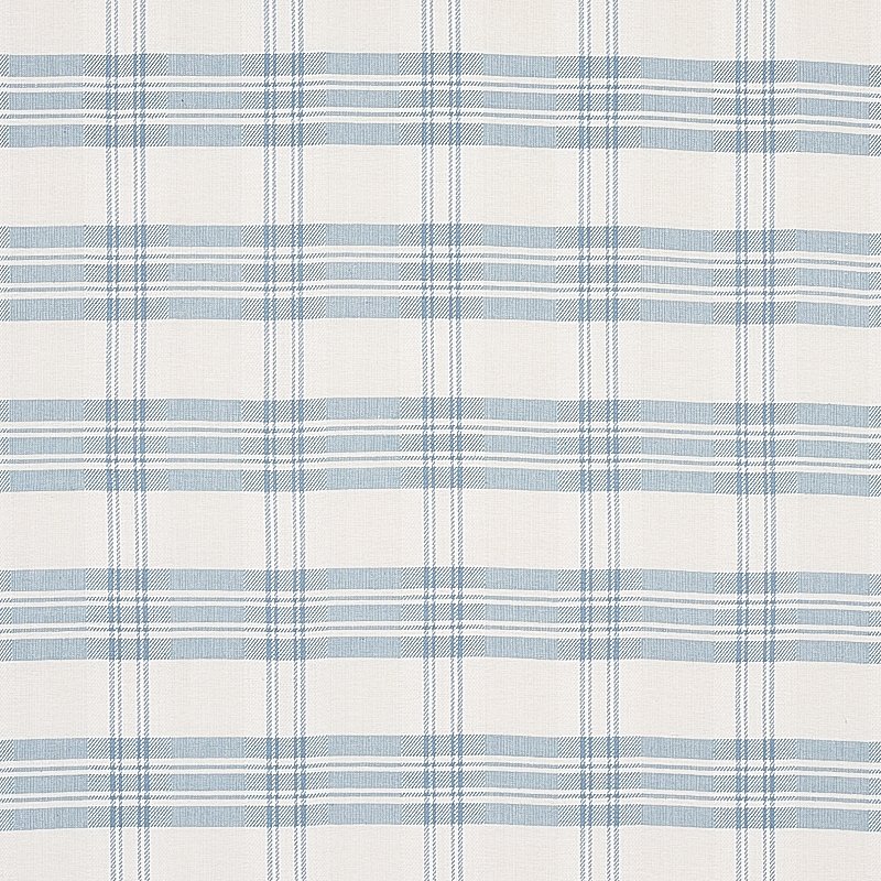 Purchase sample of 50205 Check Rustique, Sky by Schumacher Fabric