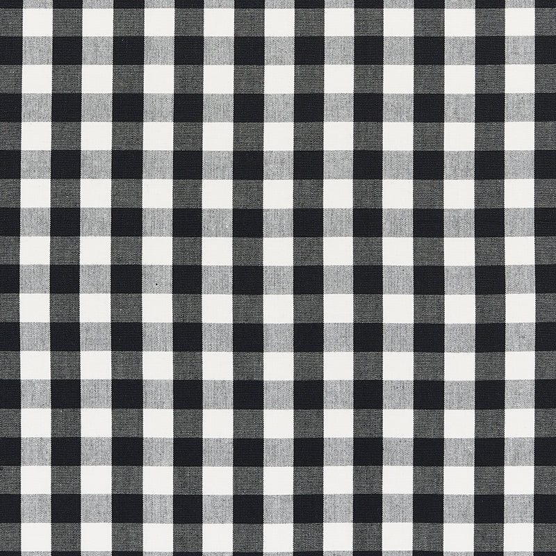 Purchase sample of 63064 Elton Cotton Check, Black by Schumacher Fabric