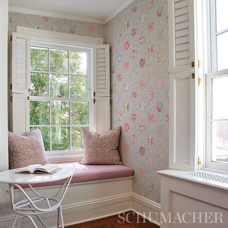 Acquire 5013490 Heraldic Sprezzatura Schumacher Wallcovering Wallpaper