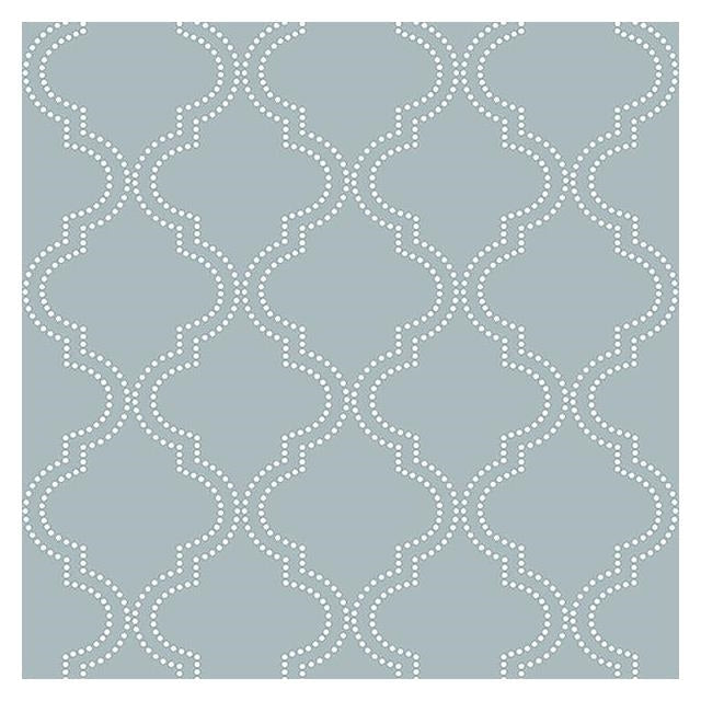 Acquire NU1826 Slate Blue Quatrefoil Peel And Stick Wallpaper by NuWallpaper