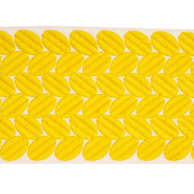Sample 70659 Berkeley Tape Wide, Yellow By Schumacher Trim