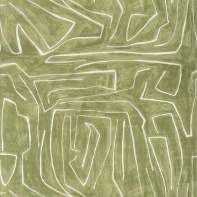 Looking GWF-3530.123.0 Graffito Green Modern/Contemporary by Groundworks Fabric