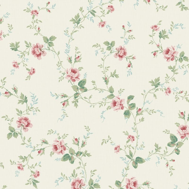 Find FG70602 Flora All-Over Floral by Wallquest Wallpaper