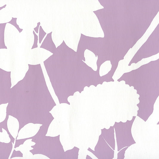 Shop 306184W Happy Garden Background Lavender on White by Quadrille Wallpaper