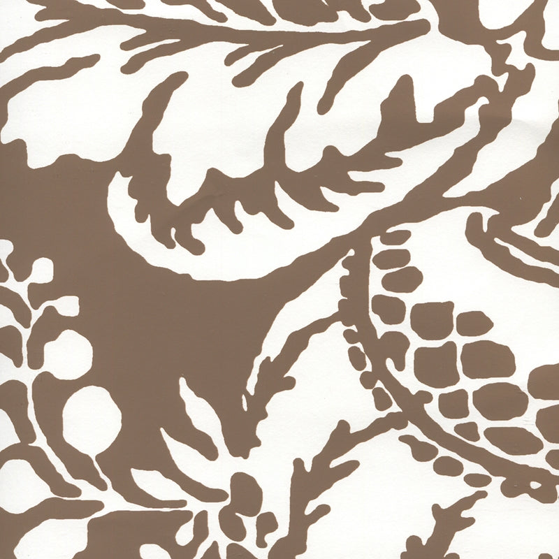 Select CP1040W-06 Antoinette Cognac On White by Quadrille Wallpaper