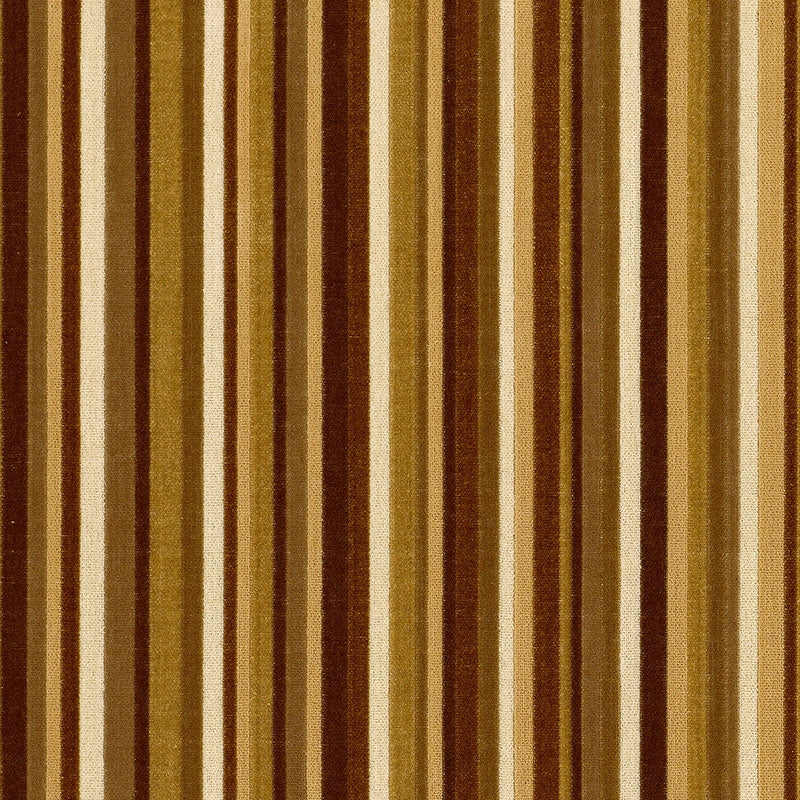 Purchase sample of 55323 Syncopated Velvet Stripe, Chamois / Mink by Schumacher Fabric