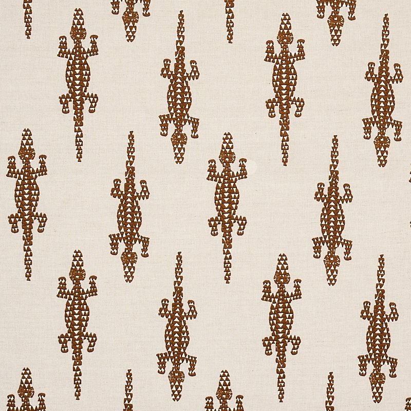 View 80201 Baracoa Embroidery Brown by Schumacher Fabric