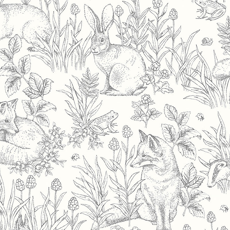 Sample 7478 Forest Friends, Ivory By Borastapeter Wallpaper