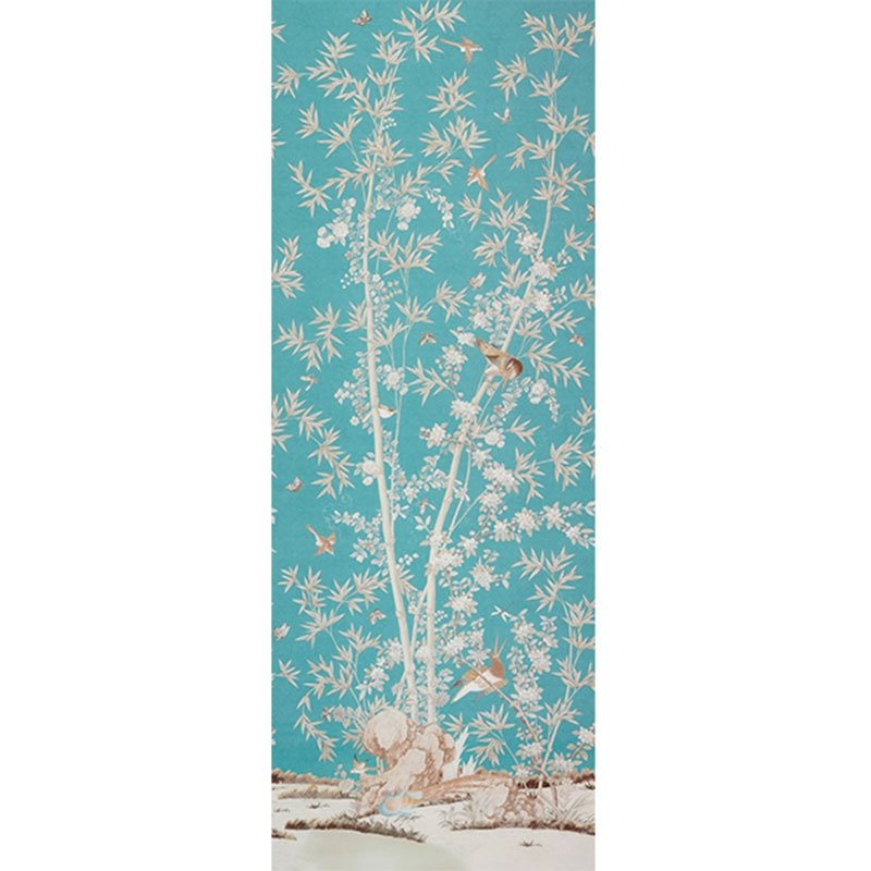 Purchase sample of 176021 Brighton Pavilion, Peacock by Schumacher Fabric