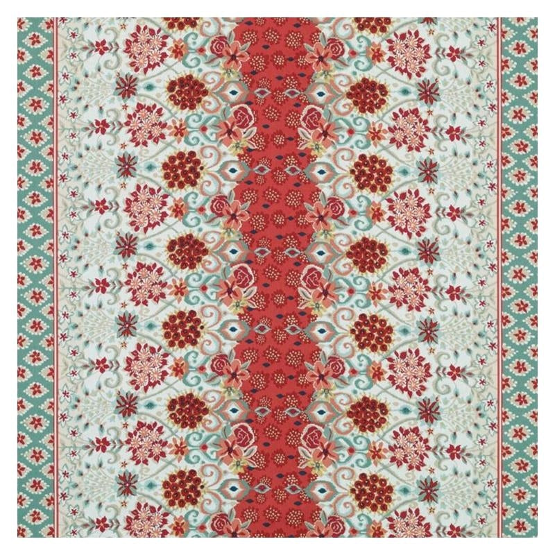 21079-223 | Mint/Red - Duralee Fabric