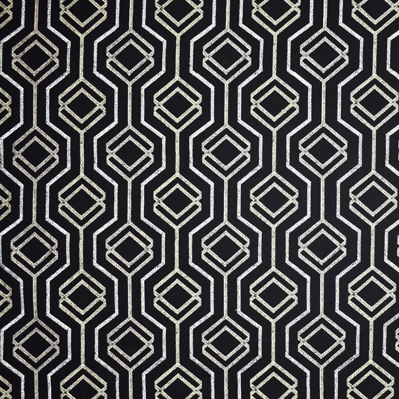 Acquire S1899 Black/Tan Black Medallion Greenhouse Fabric