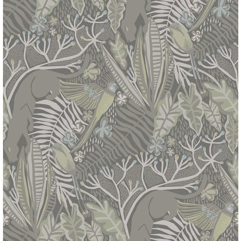 PLS4214 Pip &amp; Lo Grey Mint Poise Peel &amp; Stick Wallpaper by NuWallpaper