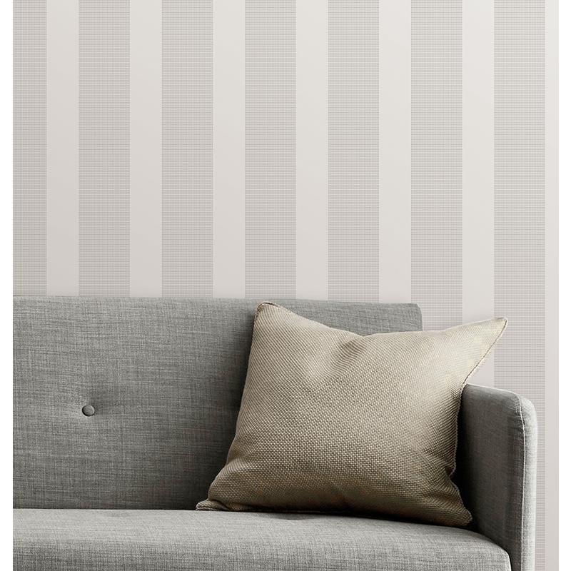 Select 2889-25208 Plain Simple Useful Visby Silver Stripe Silver A-Street Prints Wallpaper