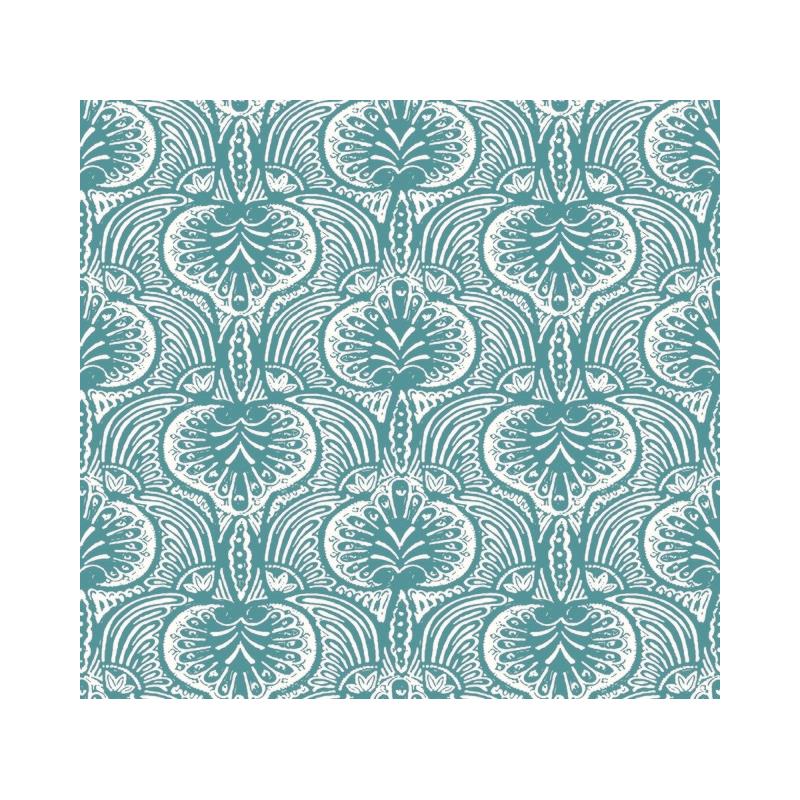 Sample HO2151 Ronald Redding Traveler Lotus Palm Aqua Ronald Redding Wallpaper