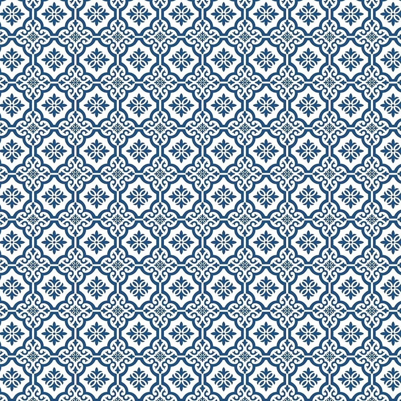 Sample MB31702 Beach House Coastal Tile, Coastal Blue Geometric, Tile by Seabrook Wallpaper