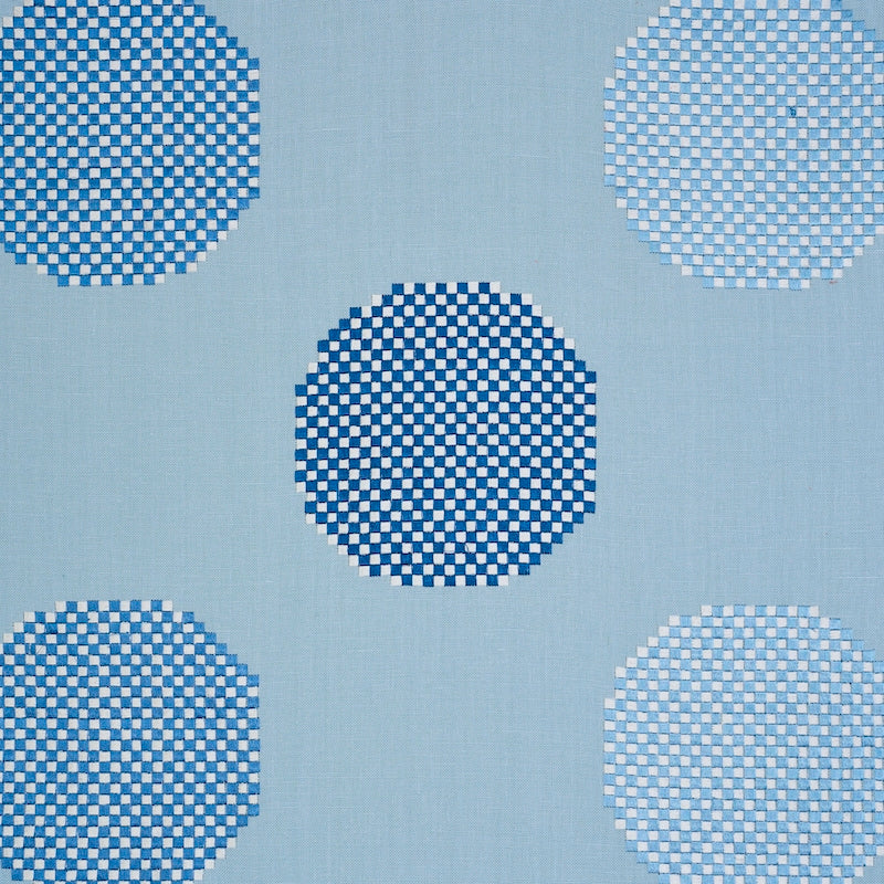 Buy 78942 Hansen Embroidery Blue by Schumacher Fabric