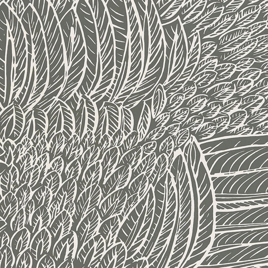 Acquire 5007564 Featherfest Slate Schumacher Wallpaper