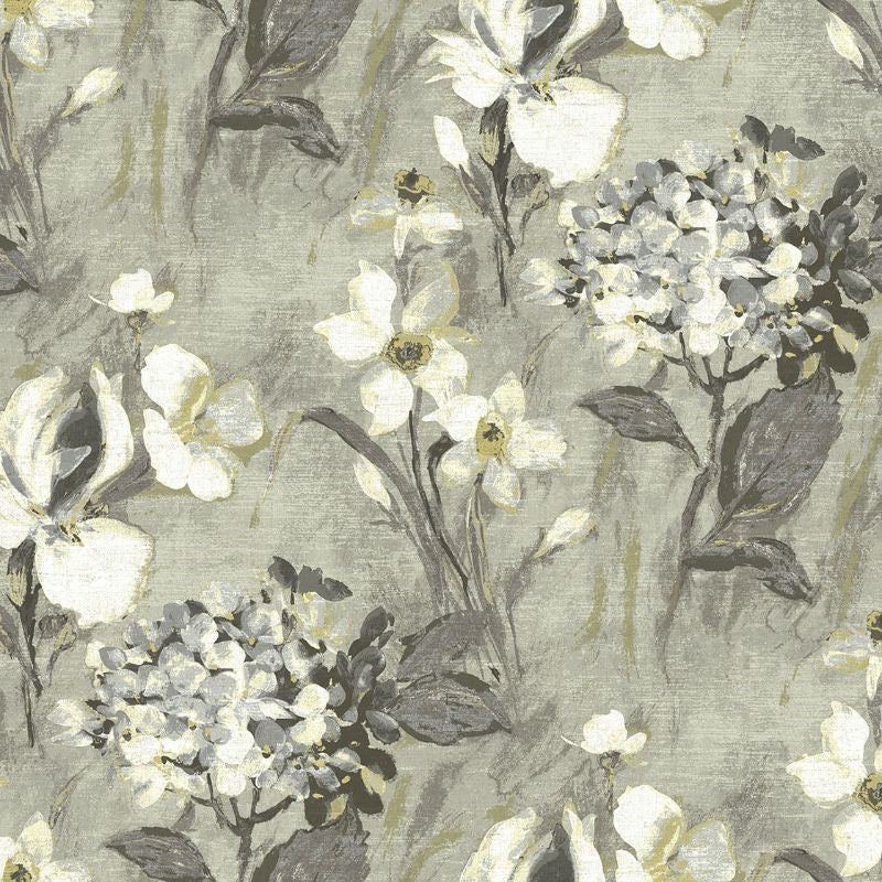 Sample AR32300 Nouveau Hydrangeas Wallquest