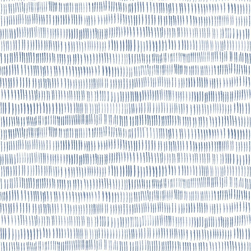 Sample 3124-13942 Thoreau, Pips Navy Watercolor Brushstrokes Wallpaper by Chesapeake