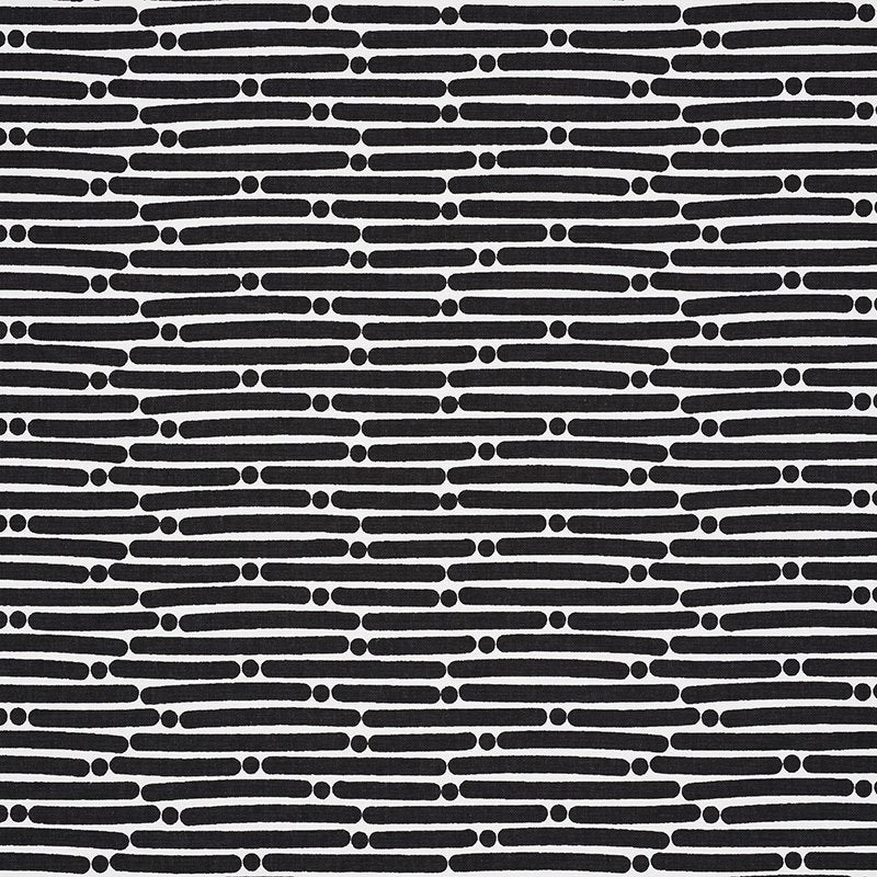Purchase sample of 177105 Dot Dash, Black by Schumacher Fabric
