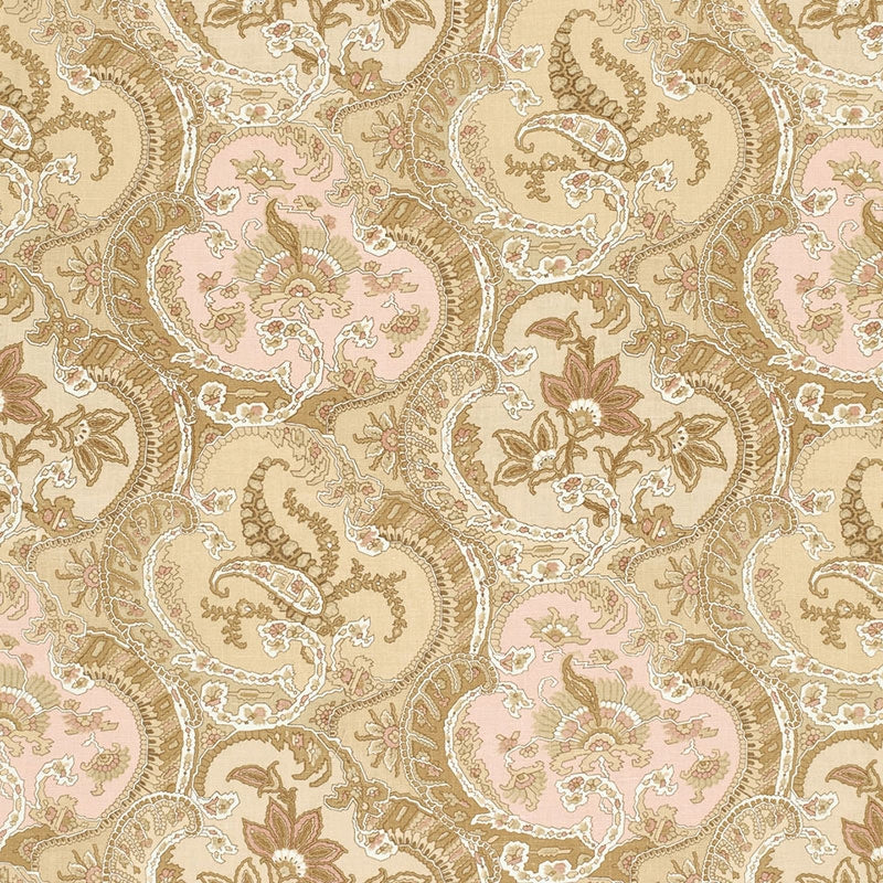 Purchase sample of 175552 Pickfair Paisley, Camel by Schumacher Fabric